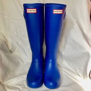 Hunter Royal Blue Tall Rain Boots Size 7